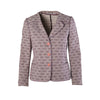 Secondhand Fendissime by Fendi Pink Brown Logo Jacquard Tailored Blazer Jacket
