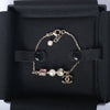 Secondhand Chanel Multicolor Pearl Bracelet with CC Charm Logo