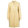 Chloé Lemon Yellow Hemp And Silk Coat With Gold Buttons