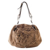 Secondhand Saint Laurent Nadja Brown Floral Suede Handbag – '00s