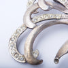 Secondhand Vintage Sterling Silver Blue Crystal Fish Brooch - '60s