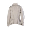 Secondhand Philosophy di Alberta Ferretti Beige Cotton Pleated Peplum Utility Jacket