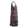Secondhand Marni Sleeveless Dress Featuring Brown and Yellow Geometric Circle Pattern - '10s