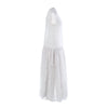 second hand Rochas Textured Silk-Blend Drop-Waist Maxi Dress