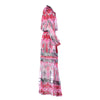 SECOND HAND John Richmond Pink Printed Silk Shirt & Maxi Skirt Set