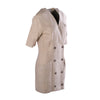 Jean Paul Gaultier Pour Gibo Beige Linen Double-Breasted Mini Dress