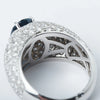Secondhand Oval Sapphire & Diamond Pavé Ring – White Gold - '90s