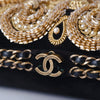 Secondhand Chanel Black Velvet Gold Embroidered Clutch – '10s