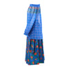 second hand Yves Saint Laurent  Top And Blue Floral Silk Skirt Set