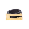 Secondhand Gucci Black Leather Belt with Gold-Tone G Buckle ci