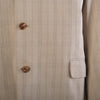Secondhand Hermès Vintage Beige Checked Cotton Blazer - '90s