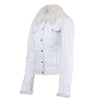 second hand Tom Ford by Gucci White Denim and Lamb Fur Jacket