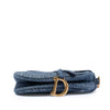 Dior Oblique Embroidered Denim Saddle Bag Secondhand