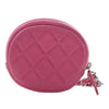 Chanel CC Quilted Lambskin Zip Around Coin Pouch with Chain Secondhand