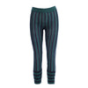 Marni Green & Navy Striped Cotton Knit Trousers