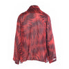 second hand Lawrence Steele Red Palm Print Silk Blouse 