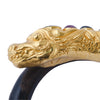 Secondhand Collection Privée Contrarié Bracelet in Gold, Wood & Sapphire - '80s