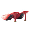 second hand Paciotti Red Sequin Mule Pumps
