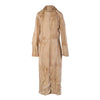 Secondhand Denimaxx Beige Sheared Shearling Fur-Trim Maxi Coat
