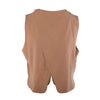 SECOND HAND Mani Camel Wool Asymmetric Wrap Vest