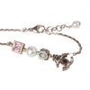 Secondhand Chanel Multicolor Pearl Bracelet with CC Charm Logo