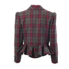 second hand Valentino Boutique Vintage Tartan Wool Blazer With Sculpted Shoulders - '80s