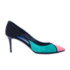 Secondhand Salvatore Ferragamo Fiaba Leather and Suede Pumps