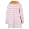 Secondhand Vivetta Striped Coat with Faux Fur Collar - '00s