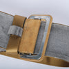 Secondhand Prada Satin Wide Logo Belt with Covered Buckle - '90s
