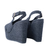 second hand Castaner Dark Grey Wedge Espadrilles