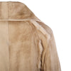 Secondhand Denimaxx Beige Sheared Shearling Fur-Trim Maxi Coat