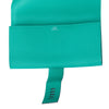 Secondhand Hermès Medor Clutch in Green Leather with Palladium Hardware -'10s