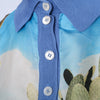 Secondhand Paul Smith Blue Sky Inn Cactus Print Polo - '10s