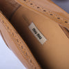 Secondhand Miu Miu Nude Patent Leather Flats with Ruffle Detailing