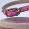 Chanel Metallic Fuchsia Leather CC Thong Sandals - '10s