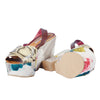 Secondhand Antonio Marras Wedge Sandals With a Floral Print -'10s