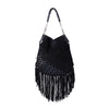 Secondhand Jimmy Choo Tatum Leather & Suede Fringe Hobo Bag - '10s