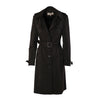 Secondhand Karen Millen Brown Monogram Jacquard Belted Trench Coat - '00s