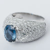 second hand Oval Sapphire & Diamond Pavé Ring – White Gold