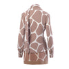 Secondhand Red Valentino Giraffe Print Silk Blouse with Scarf - '90s