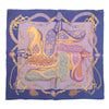 Secondhand Hermès Festival Des Amazones Blue & Purple Silk Scarf