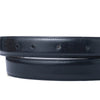 Secondhand Gucci Black Leather Belt with Silver-Tone Buckle 