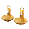 Chanel CC Gold Plated Round Clip On Earrings Secondhand