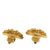 Chanel CC Gold Plated Round Clip On Earrings Secondhand