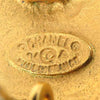 Chanel CC Gold Plated Round Clip On Earrings Secondhand
