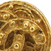 Chanel CC Gold Plated Round Clip On Earrings Secondhand
