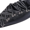 Second Hand John Galliano Gazette Black Leather Lace-Up Slingback Heels