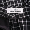 second hand Vivienne Westwood Black & White Checked High-Waisted Trousers 