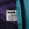 second hand Touche Vintage Turquoise Leather Oversized Blouse Jacket - '00s