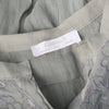 second hand Kristina Ti Sage Grey Embroidered Cotton and Silk Dress